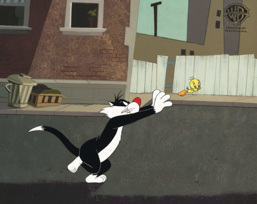 Looney Tunes Original Production Cel: Sylvester And Tweety Bird - Choice Fine Art