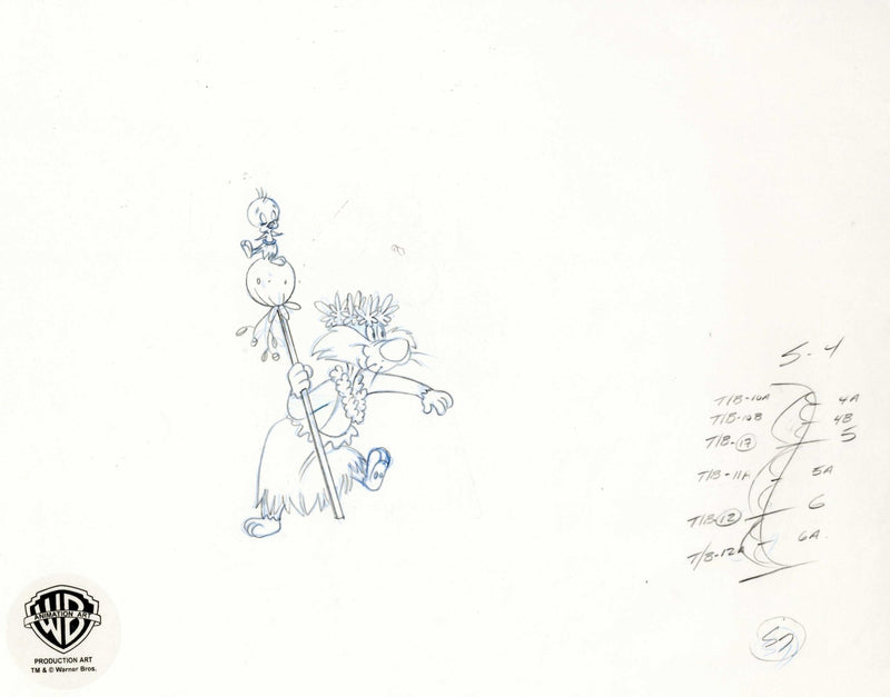 Looney Tunes Original Production Drawing: Sylvester and Tweety - Choice Fine Art