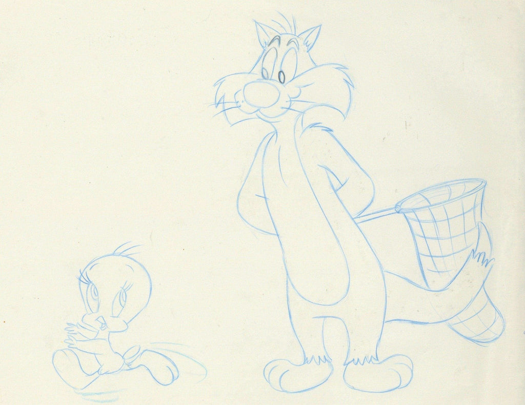 Looney Tunes Original Production Drawing: Tweety and Sylvester - Choice Fine Art