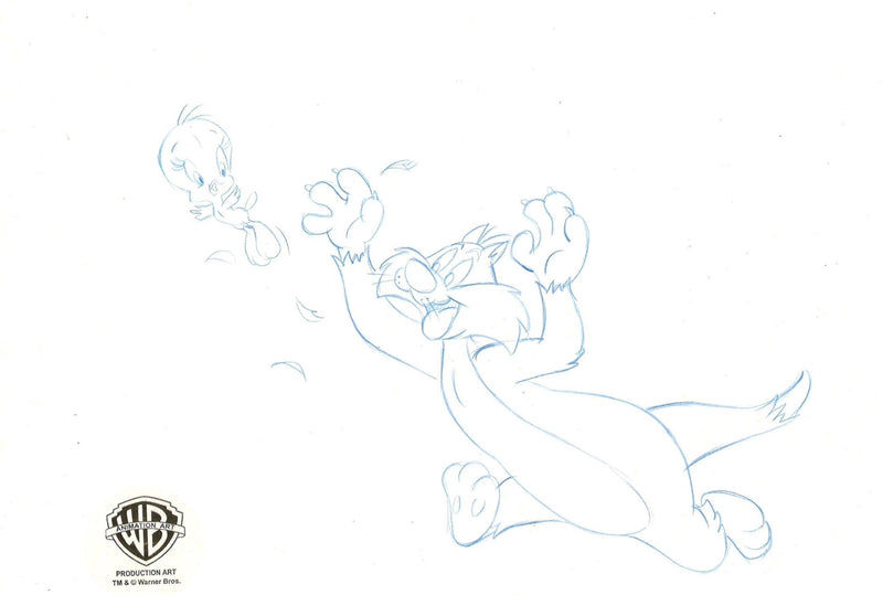 Looney Tunes Publicity Still Drawing: Sylvester and Tweety - Choice Fine Art