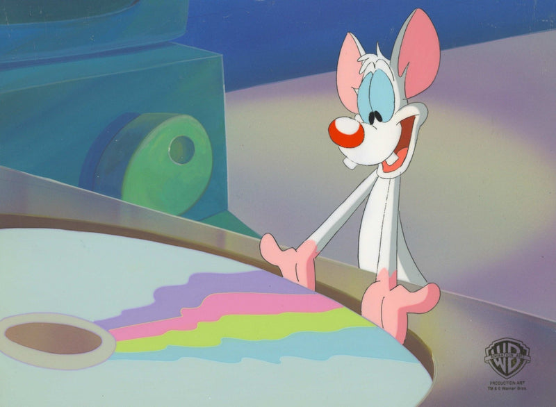Pinky And The Brain Original Production Cel on Original Background: Pinky - Choice Fine Art