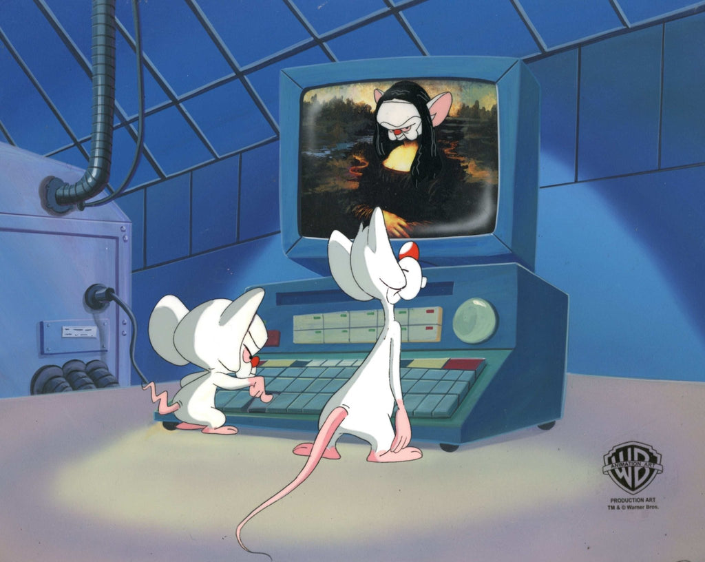 Pinky and The Brain Original Production Cel on Original Background: Pinky and Brain - Choice Fine Art