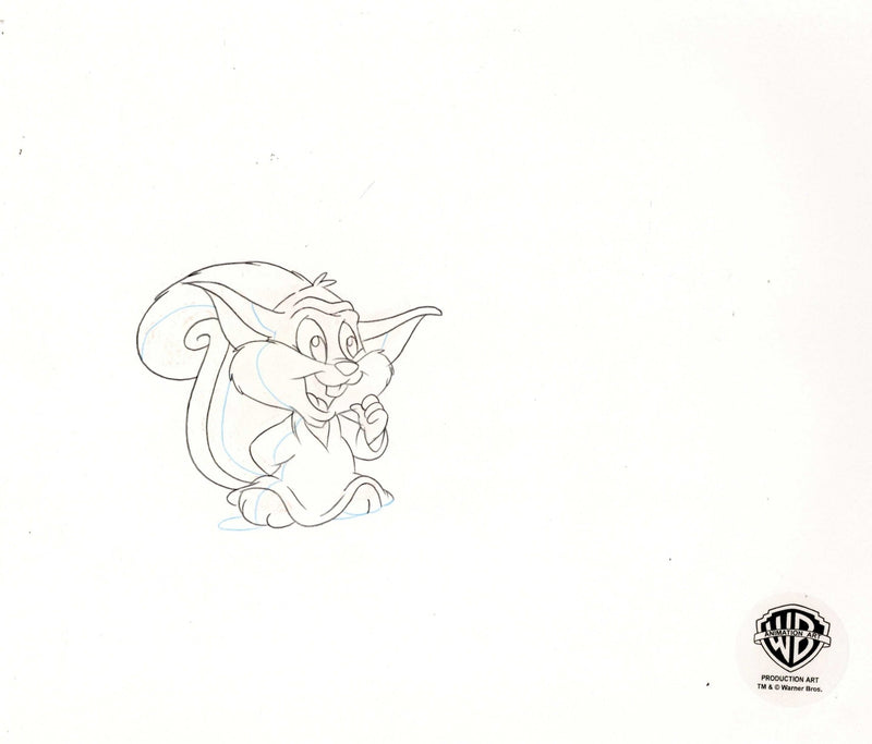Pinky And The Brain Original Production Cel on Original Background with Matching Drawing: Wak Skylicker and SkippYoda - Choice Fine Art