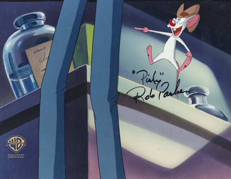 Pinky And The Brain Original Production Cel Signed by Rob Paula: Pinky - Choice Fine Art