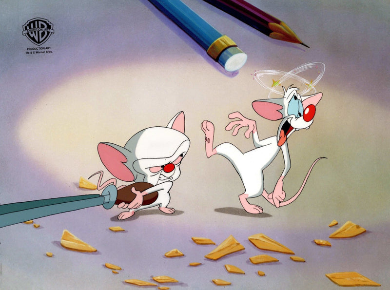 Pinky And The Brain Original Production Cel with Matching Drawing: Pinky and Brain - Choice Fine Art