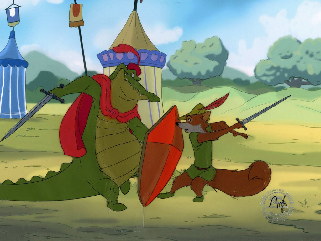 Robin Hood Original Production Cel: Captain Crocodile and Robin Hood - Choice Fine Art