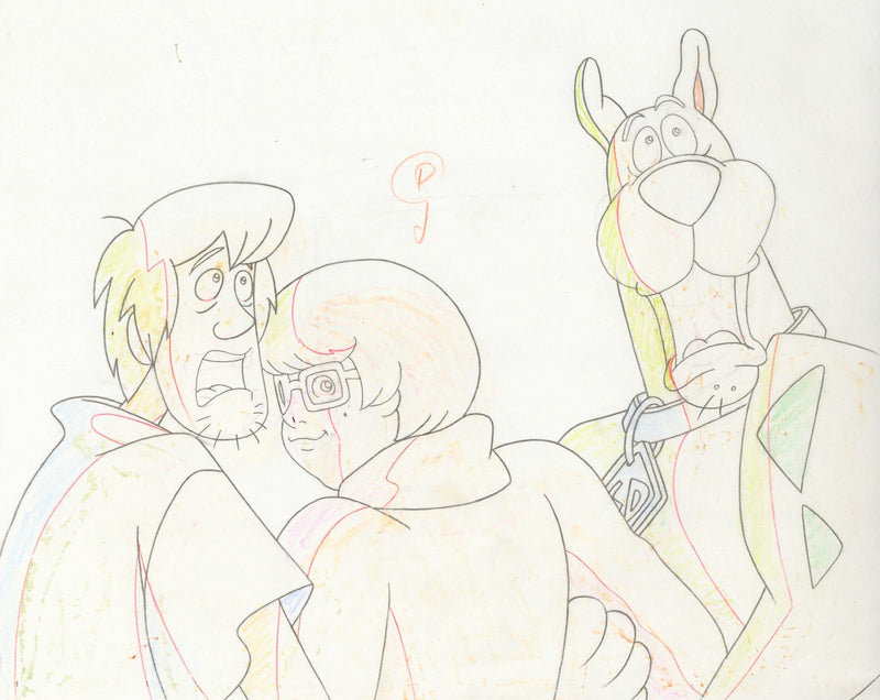 Scooby-Doo and the Witch's Ghost Original Production Cel With Matching Drawing: Scooby, Shaggy, and Velma - Choice Fine Art