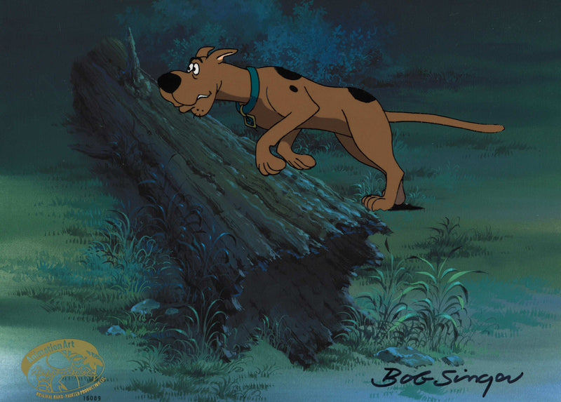 Scooby-Doo on Zombie Island Original Production Cel on Original Production Background with Matching Drawing: Scooby - Choice Fine Art