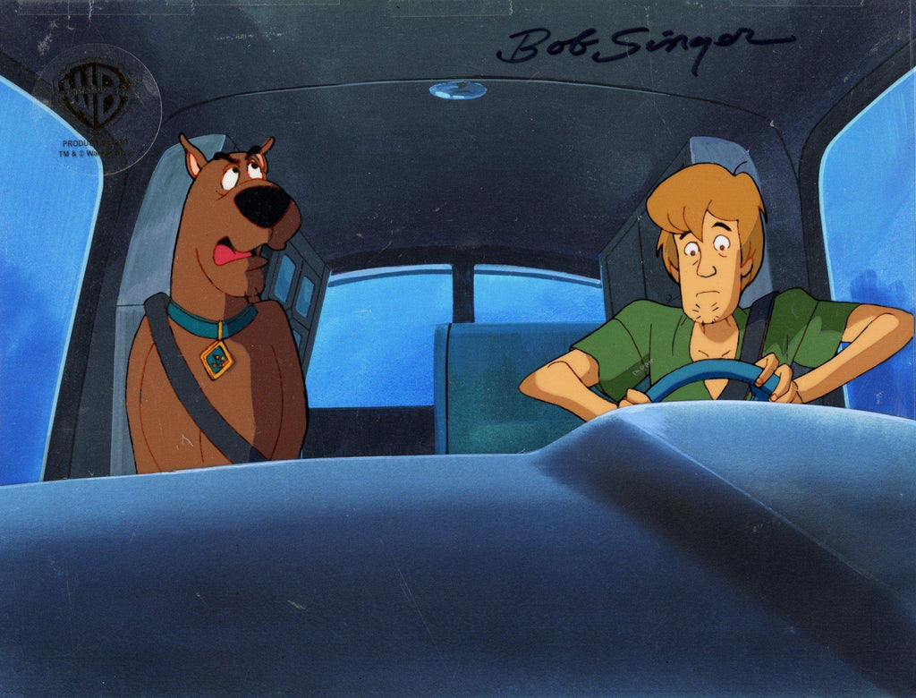 Scooby-Doo on Zombie Island Original Production Cel with Matching Drawing on Original Production Background: Scooby and Shaggy Original Production Cel with Matching Drawing Hanna Barbera Studio Art Original Production Cel Unframed 