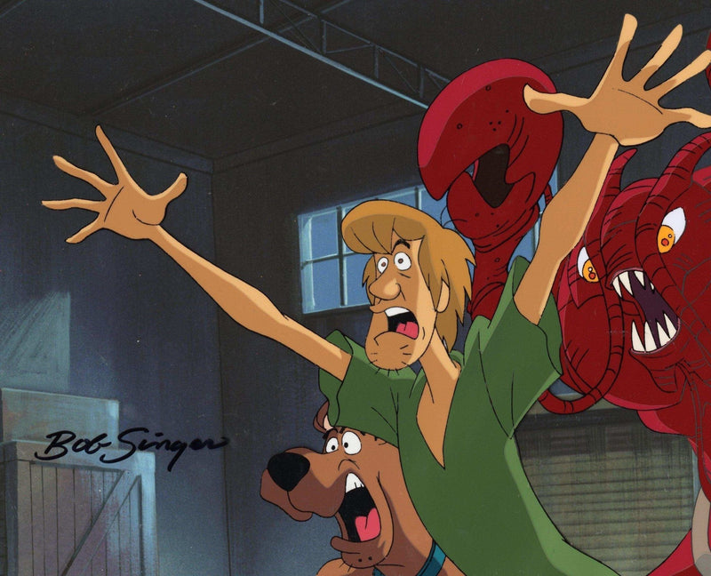 Scooby-Doo on Zombie Island Original Production Cel With Matching Drawing: Scooby and Shaggy - Choice Fine Art