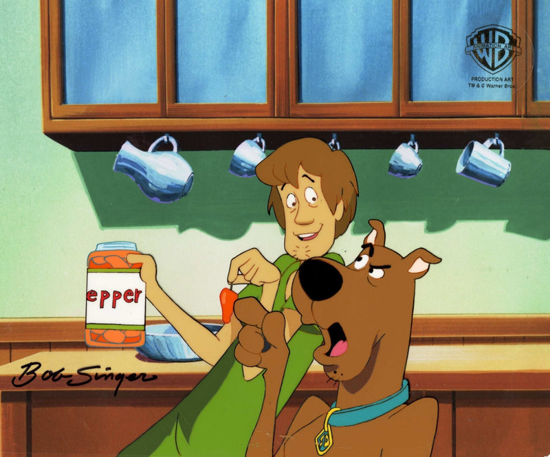 Scooby-Doo on Zombie Island Original Production Cel With Matching Drawings: Scooby and Shaggy - Choice Fine Art