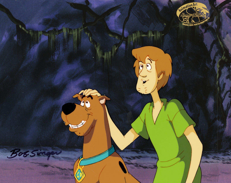 Scooby-Doo Original Production Cel: Scooby and Shaggy Original Production Cel with Matching Drawing Hanna Barbera Studio Art Original Production Cel Unframed 