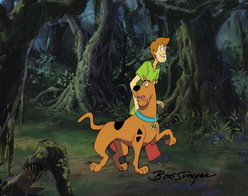 Scooby-Doo Original Production Cel with Matching Drawing: Scooby and Shaggy - Choice Fine Art