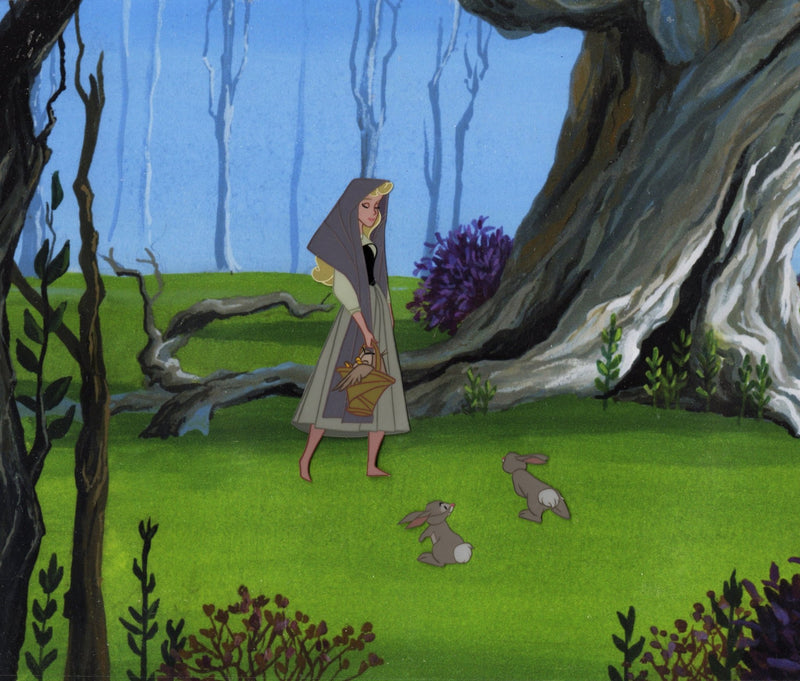 Sleeping Beauty Original Production Cel: Aurora and Forest Animals - Choice Fine Art
