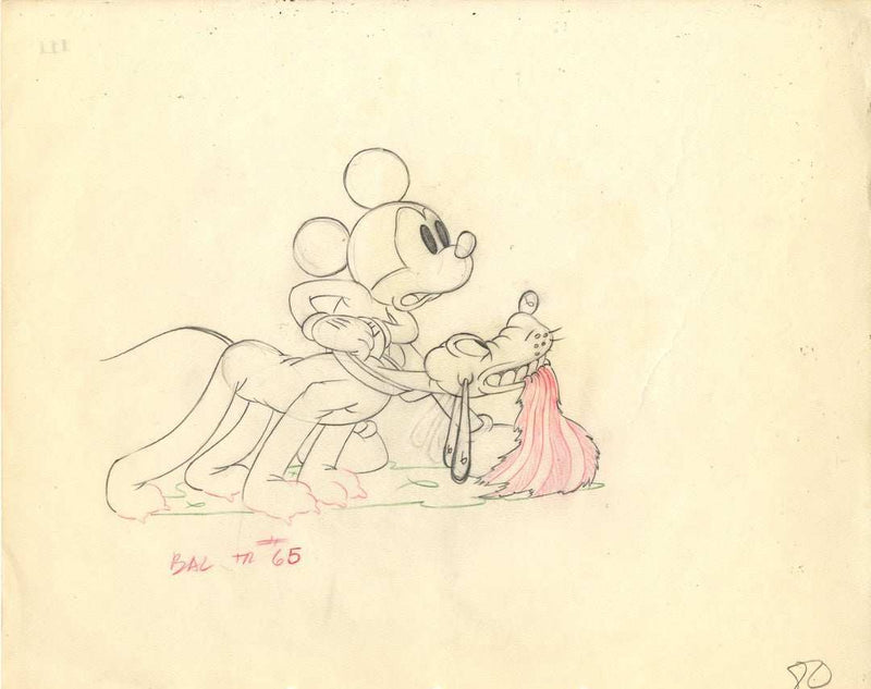 Society Dog Show Original Production Drawing: Mickey and Pluto - Choice Fine Art