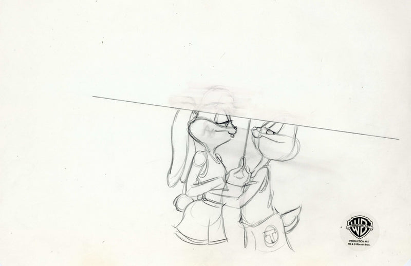 Space Jam Original Production Drawing: Lola and Bugs Bunny - Choice Fine Art