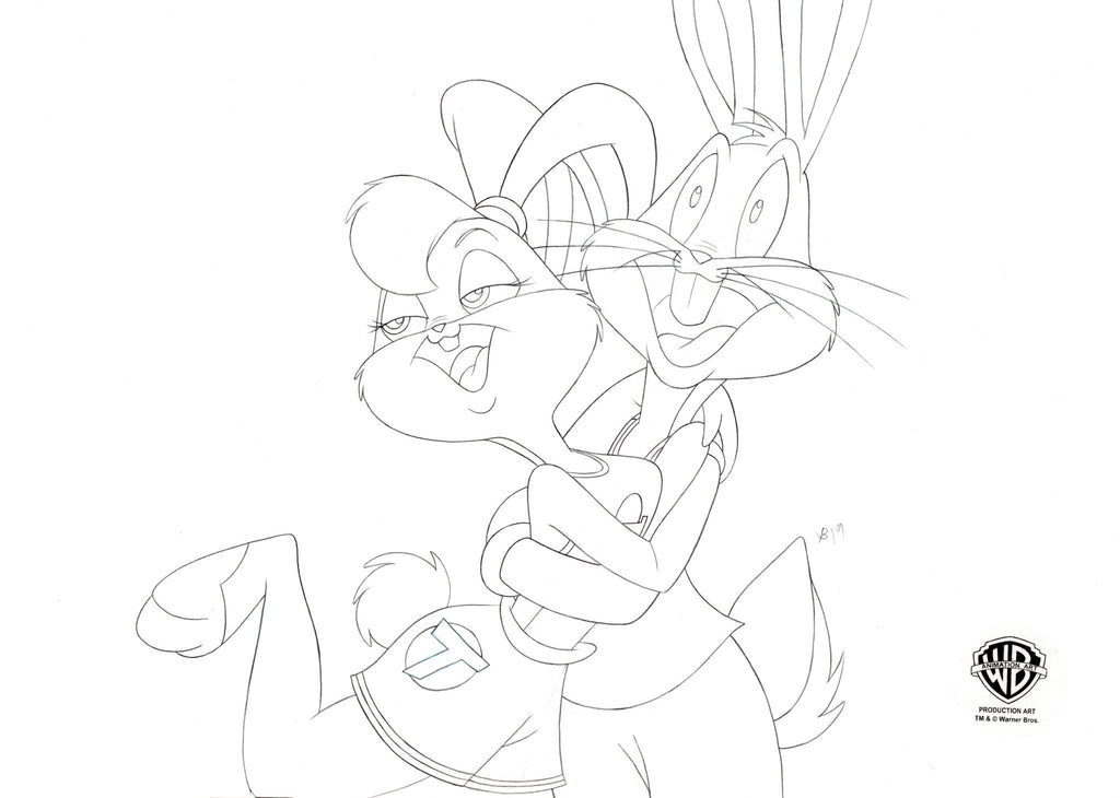 Space Jam Original Production Drawing: Lola Bunny and Bugs Bunny - Choice Fine Art