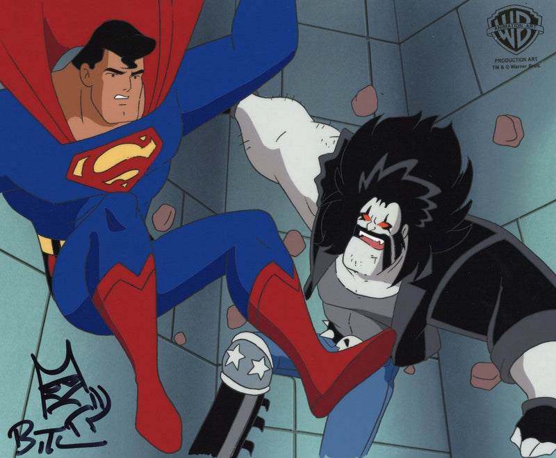 Superman the Animated Series Bruce Timm signed Original Production Cel with Matching Drawing: TEMPLATE - Choice Fine Art