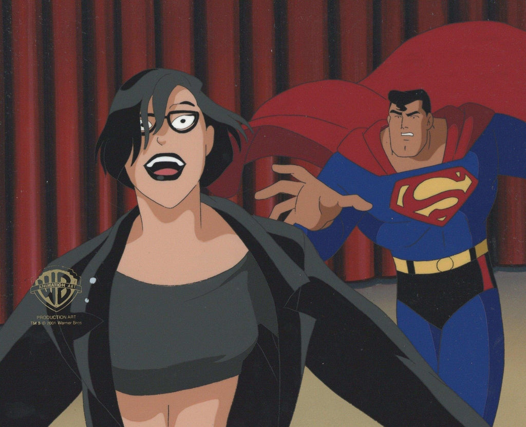 Superman the Animated Series Original Production Cel: Clark Kent and Leslie Willis - Choice Fine Art