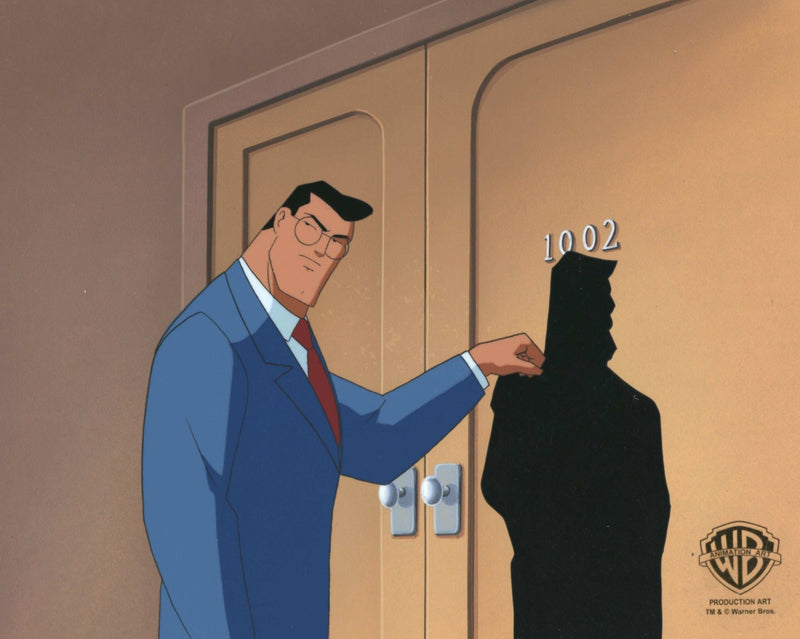 Superman the Animated Series Original Production Cel on Original Background: Clark Kent - Choice Fine Art