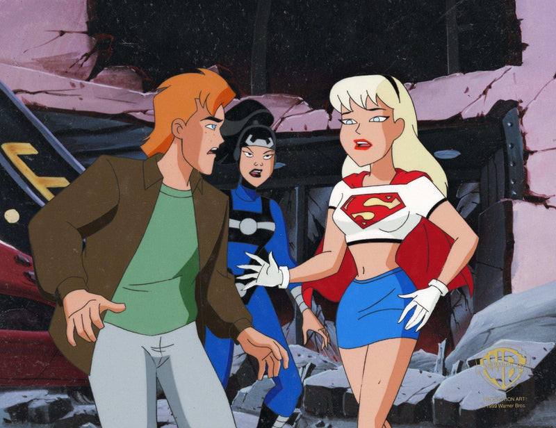 Superman the Animated Series Original Production Cel: Supergirl and Jimmy - Choice Fine Art