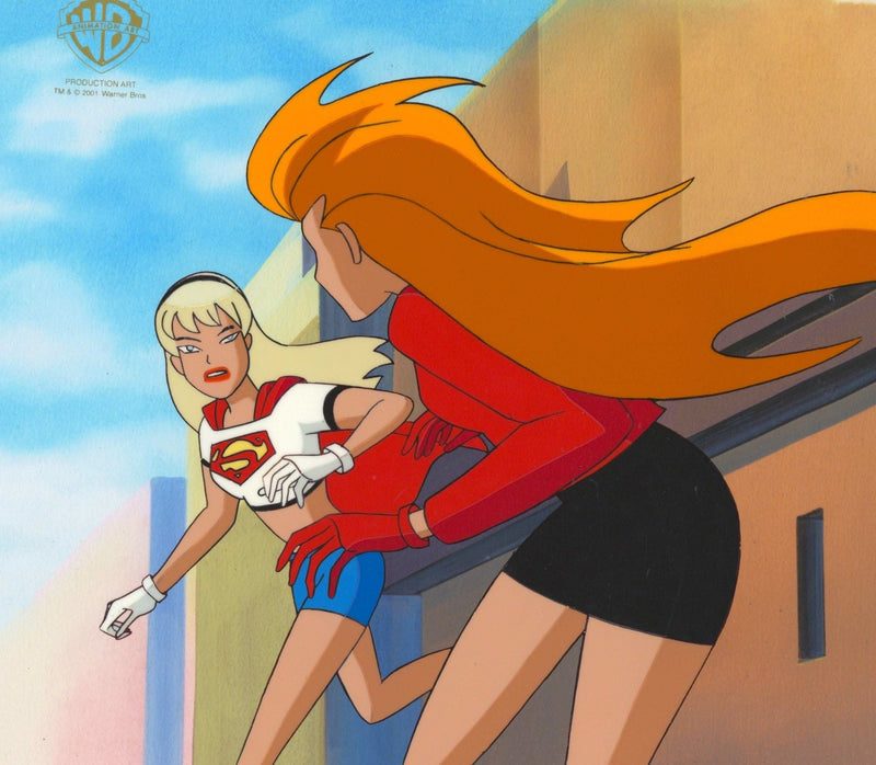 Superman the Animated Series Original Production Cel: Supergirl and Volcana - Choice Fine Art