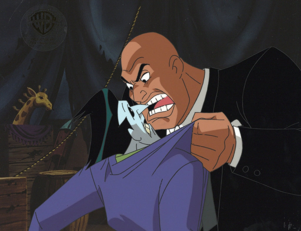 Superman the Animated Series Original Production Cel with Matching Drawing: Joker and Lex Luthor - Choice Fine Art