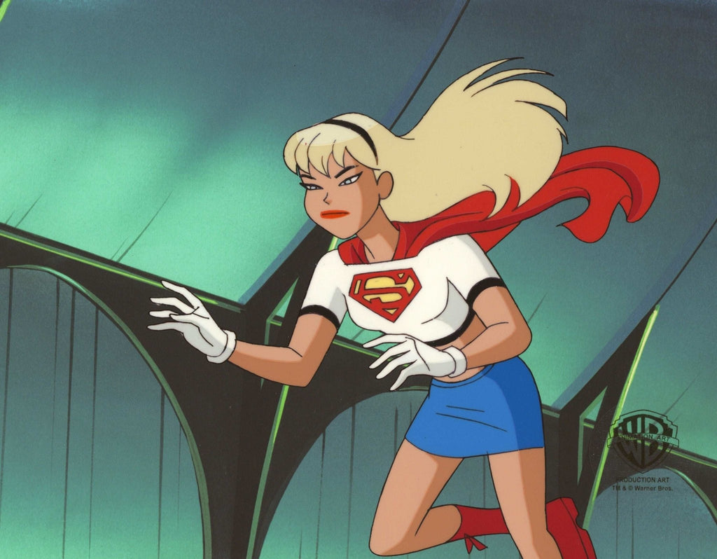 Superman the Animated Series Original Production Cel with Matching Drawing: Supergirl - Choice Fine Art