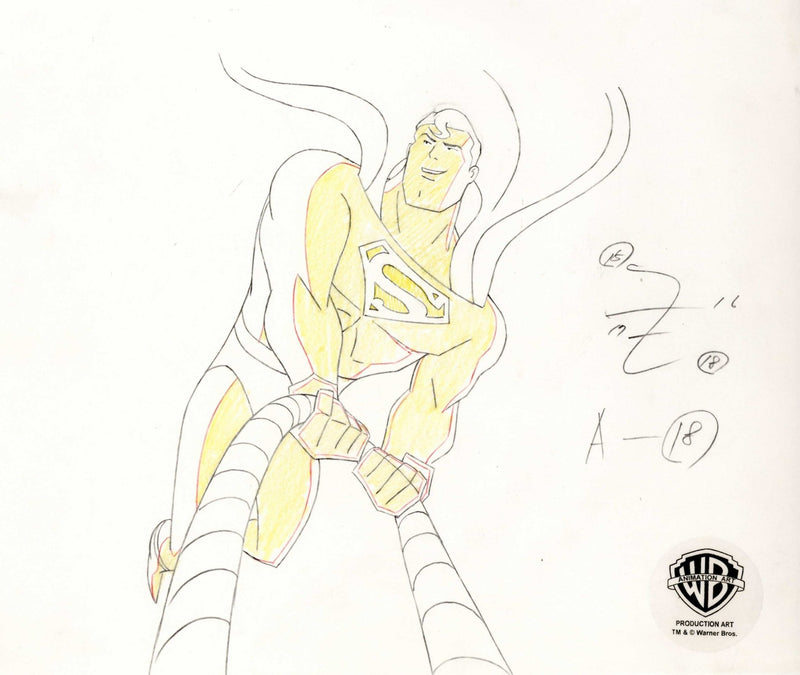 Superman the Animated Series Original Production Drawing: Superman - Choice Fine Art