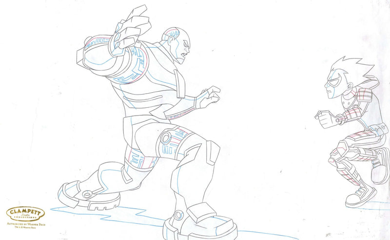 Teen Titans Original Production Drawing: Robin and Cyborg - Choice Fine Art