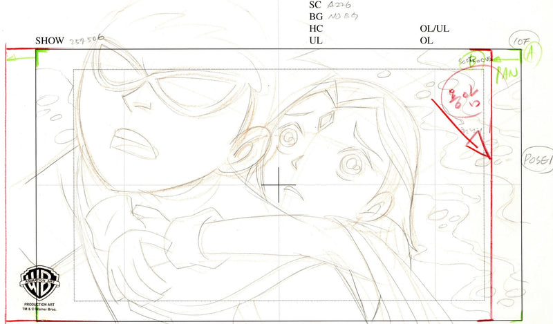 Teen Titans Original Production Drawing: Robin and Raven - Choice Fine Art
