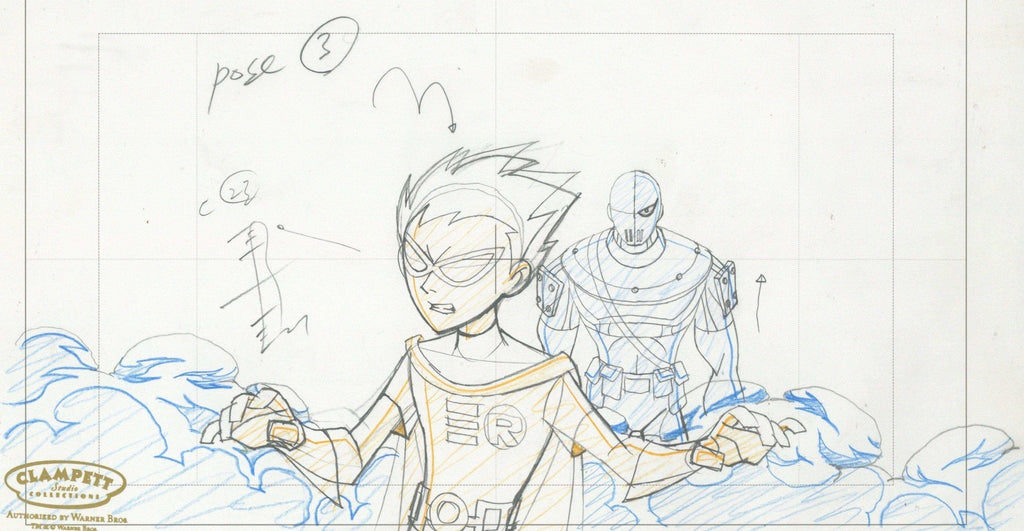 Teen Titans Original Production Drawing: Robin and Slade - Choice Fine Art