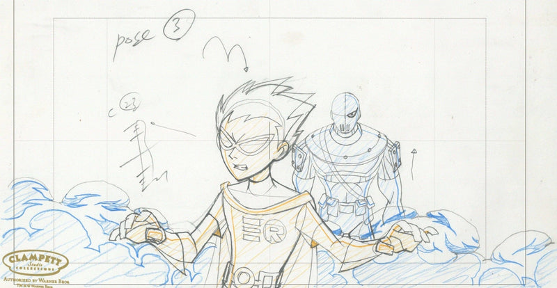Teen Titans Original Production Drawing: Robin and Slade - Choice Fine Art
