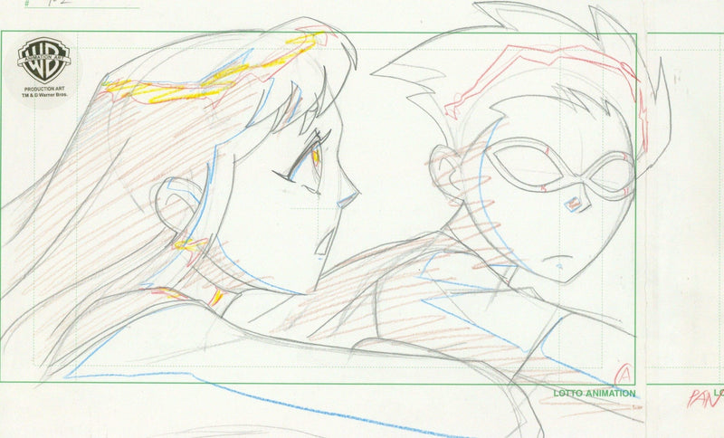 Teen Titans Original Production Drawing: Robin and Starfire - Choice Fine Art