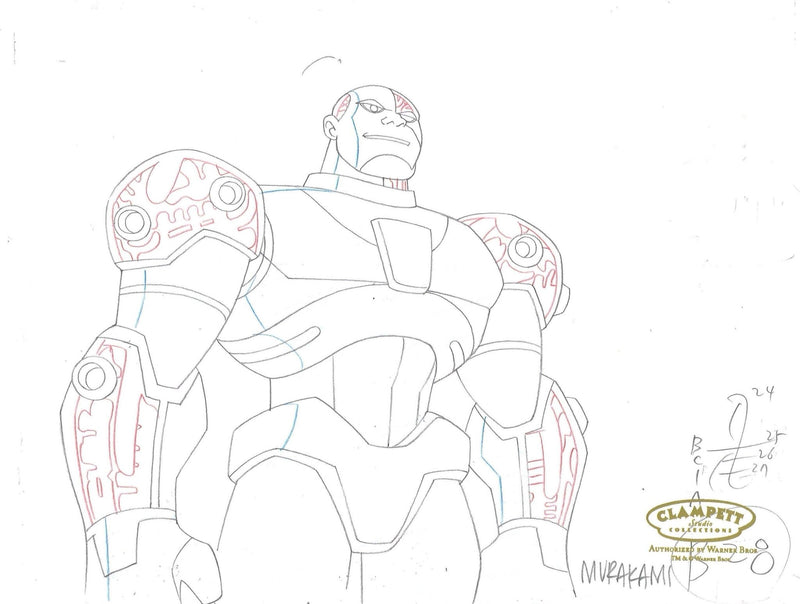 Teen Titans Original Production Drawing Signed By Glen Murakami: Cyborg - Choice Fine Art