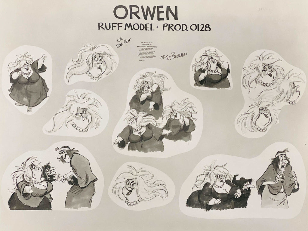The Black Cauldron Original Production Model Sheet: Orwen - Choice Fine Art