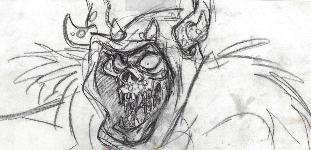 The Black Cauldron Storyboard Drawing: The Horned King - Choice Fine Art