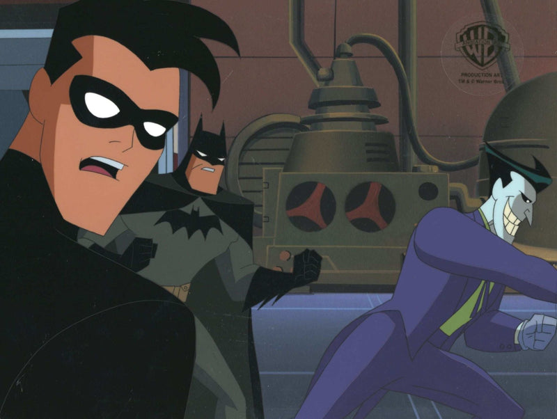 The New Adventures Of Batman Production Cel: Batman, Joker, and Robin - Choice Fine Art