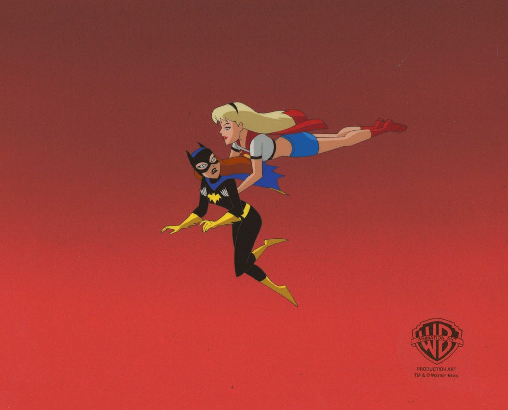 The New Batman Adventures Original Production Cel: Batgirl and Supergirl - Choice Fine Art