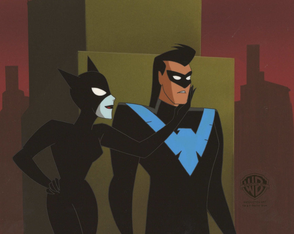 The New Batman Adventures Original Production Cel: Catwoman and Nightwing - Choice Fine Art