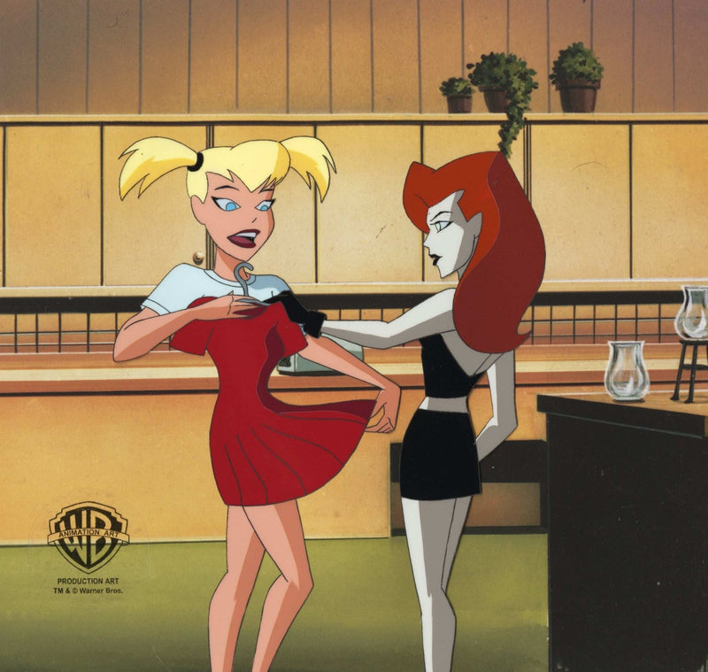 The New Batman Adventures Original Production Cel: Harleen (Harley Quinn) and Poison Ivy - Choice Fine Art