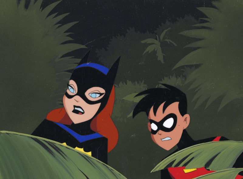 The New Batman Adventures Original Production Cel on Original Background: Batgirl and Robin - Choice Fine Art
