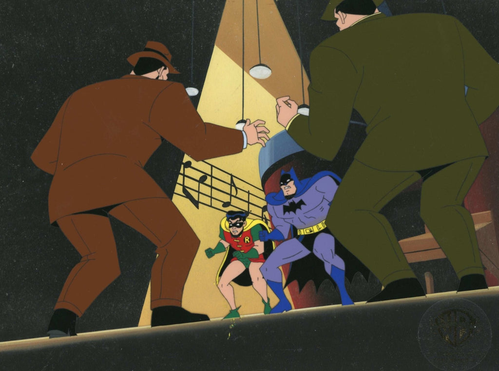 The New Batman Adventures Original Production Cel on Original Background: Batman and Robin - Choice Fine Art