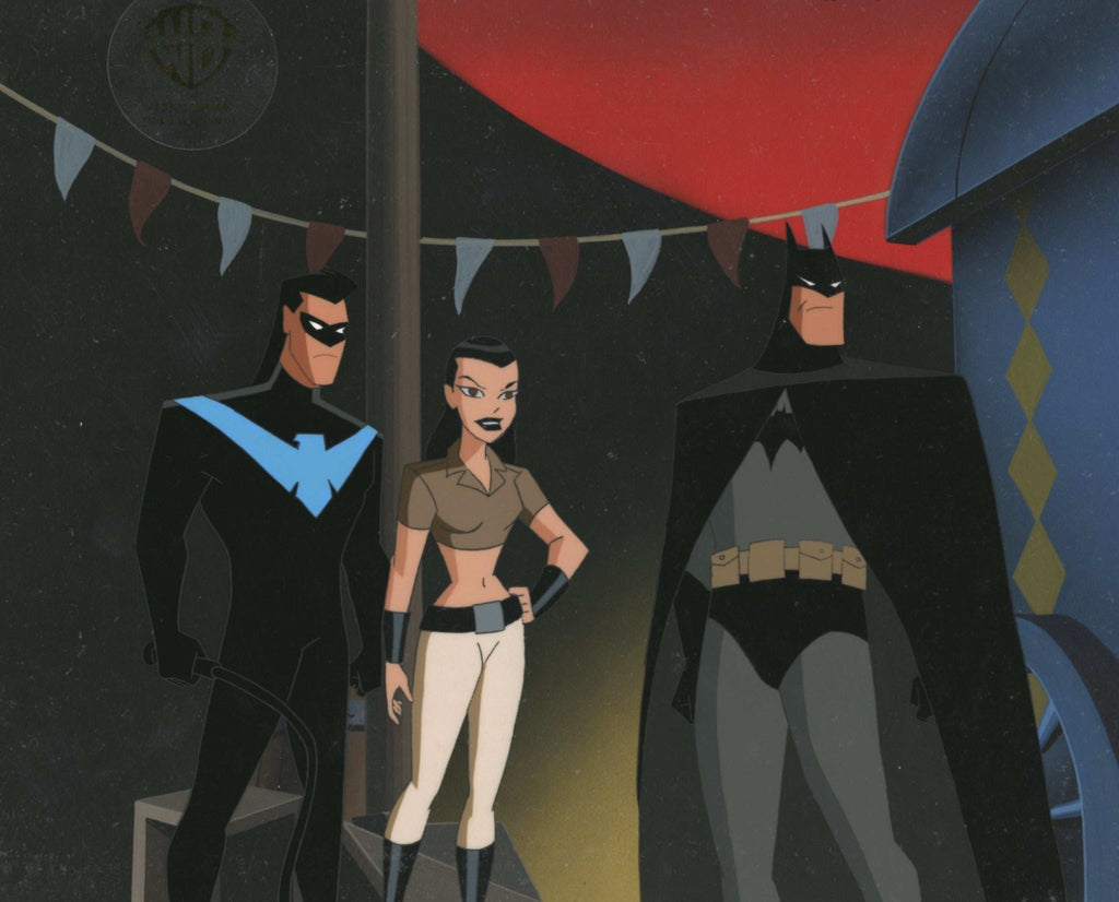 The New Batman Adventures Original Production Cel on Original Background: Batman, Nightwing, and Miranda Kane - Choice Fine Art