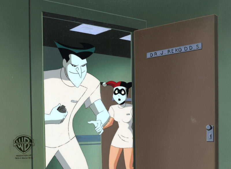 The New Batman Adventures Original Production Cel on Original Background: Joker and Harley Quinn - Choice Fine Art