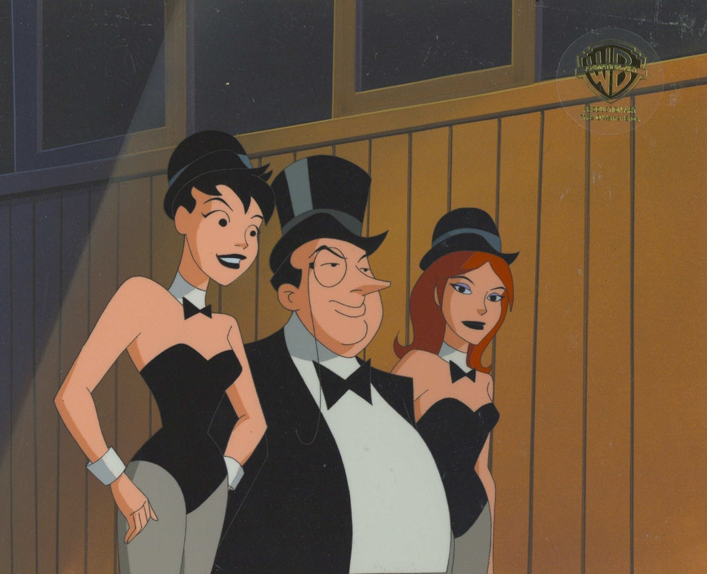 The New Batman Adventures Original Production Cel on Original Background: Penguin and Ladies - Choice Fine Art