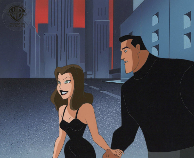 The New Batman Adventures Original Production Cel on Original Background: Shannon and Bruce Wayne - Choice Fine Art
