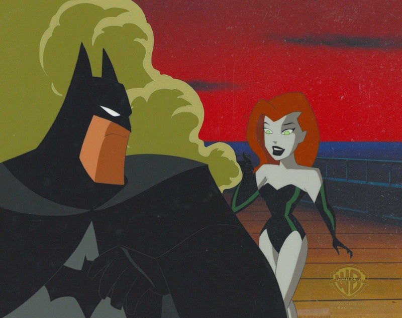 The New Batman Adventures Original Production Cel: Poison Ivy and Batman - Choice Fine Art