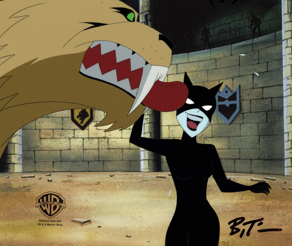 The New Batman Adventures Original Production Cel signed by Bruce Timm: Catwoman - Choice Fine Art