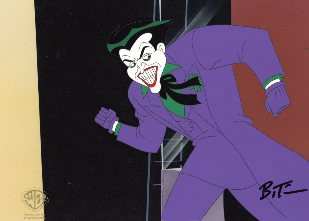 The New Batman Adventures Original Production Cel Signed by Bruce Timm: Joker - Choice Fine Art